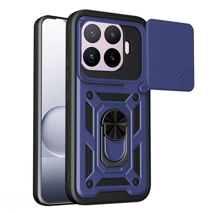 Xiaomi 17T Pro 5G Sliding Camera Cover Magnetic Ring Stand Shockproof TPU + PC Protective Phone Case