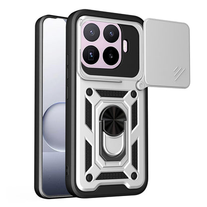 Xiaomi 17T Pro 5G Sliding Camera Cover Magnetic Ring Stand Shockproof TPU + PC Protective Phone Case