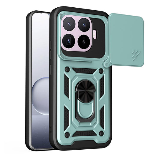 Xiaomi 17T 5G Sliding Camera Cover Magnetic Ring Stand Shockproof TPU + PC Protective Phone Case
