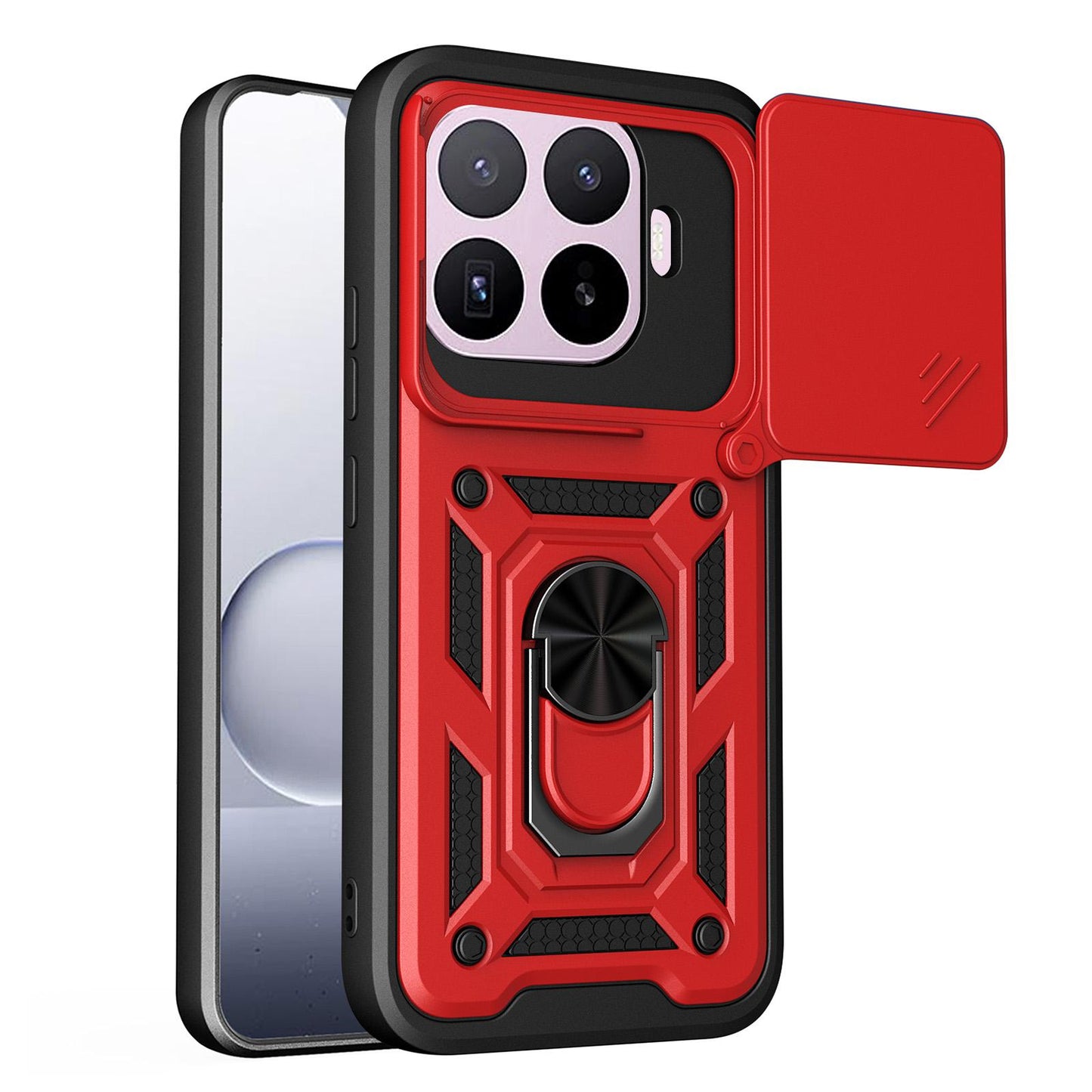 Xiaomi 17T 5G Sliding Camera Cover Magnetic Ring Stand Shockproof TPU + PC Protective Phone Case