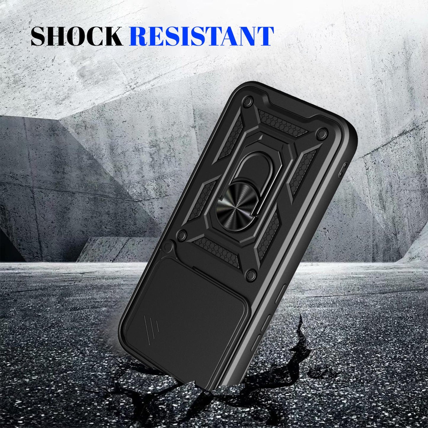 Xiaomi 17T 5G Sliding Camera Cover Magnetic Ring Stand Shockproof TPU + PC Protective Phone Case