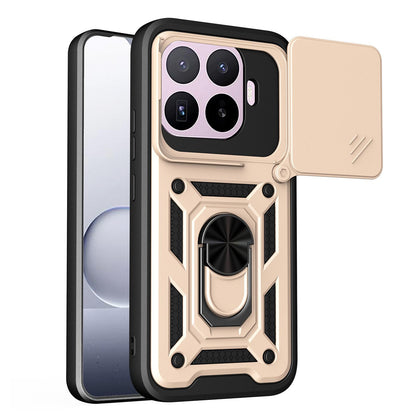 Xiaomi 17T 5G Sliding Camera Cover Magnetic Ring Stand Shockproof TPU + PC Protective Phone Case