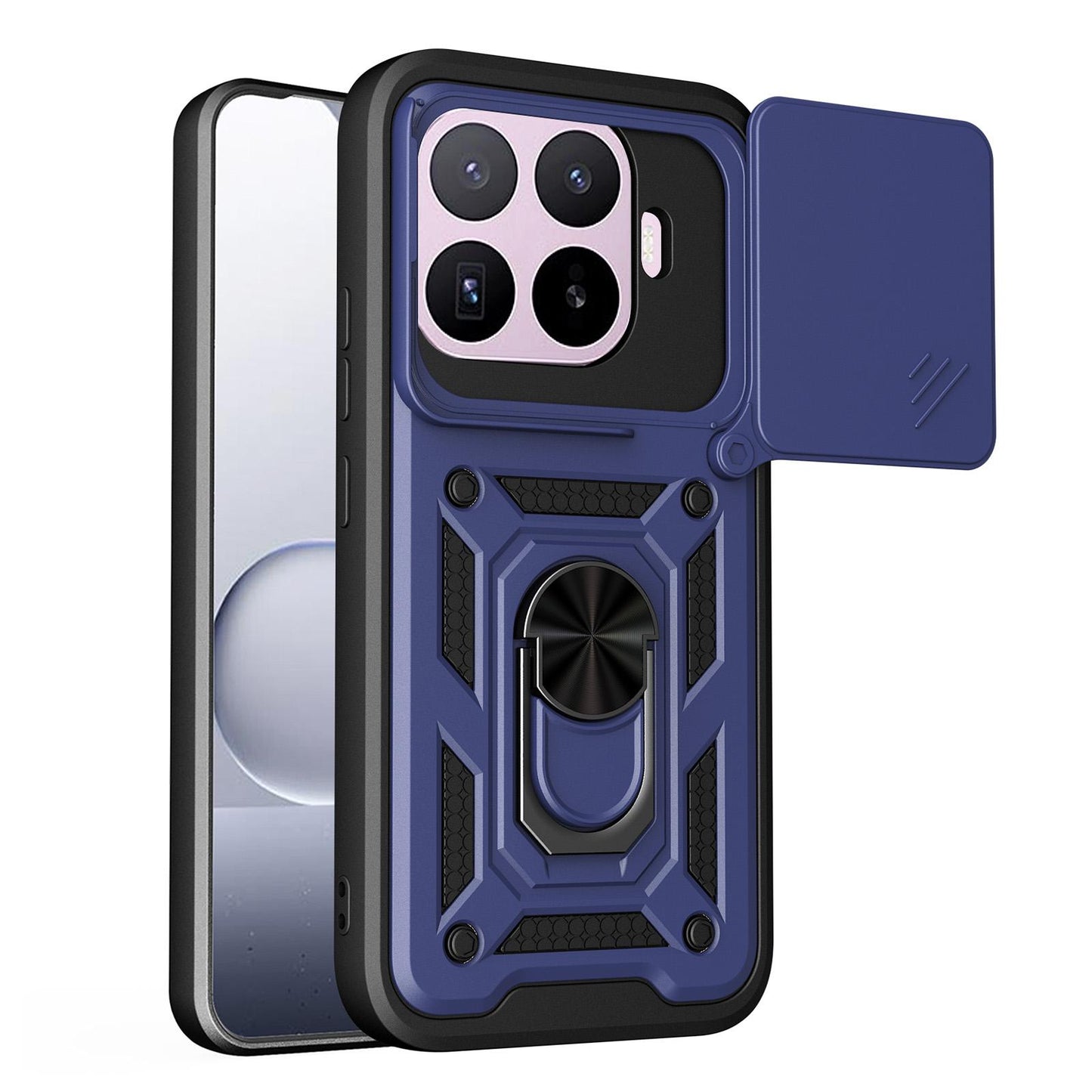 Xiaomi 17T 5G Sliding Camera Cover Magnetic Ring Stand Shockproof TPU + PC Protective Phone Case