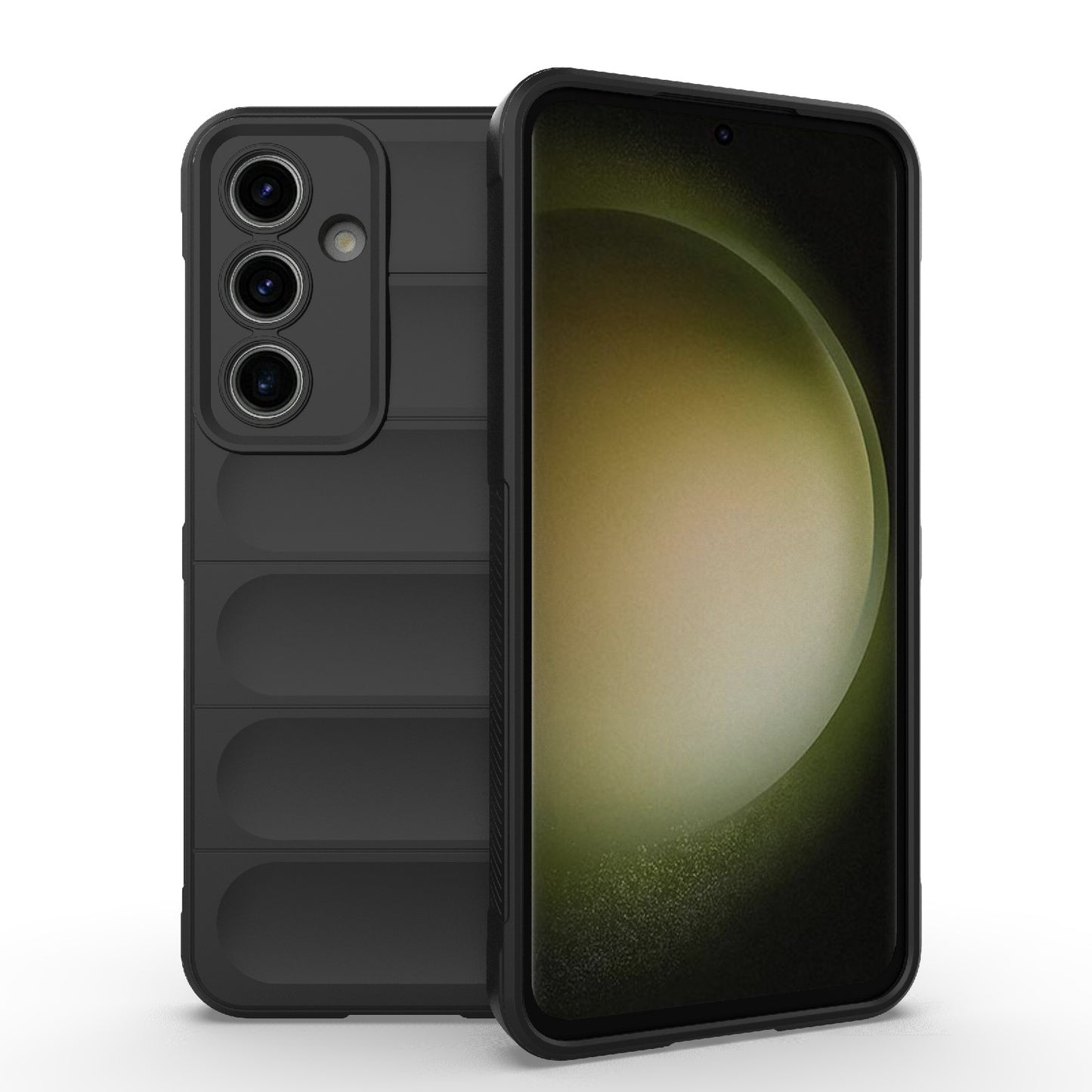 Samsung Galaxy S24 FE 5G Magic Shield TPU + Flannel Protective Phone Case Cover, Shockproof Scratch Resistant