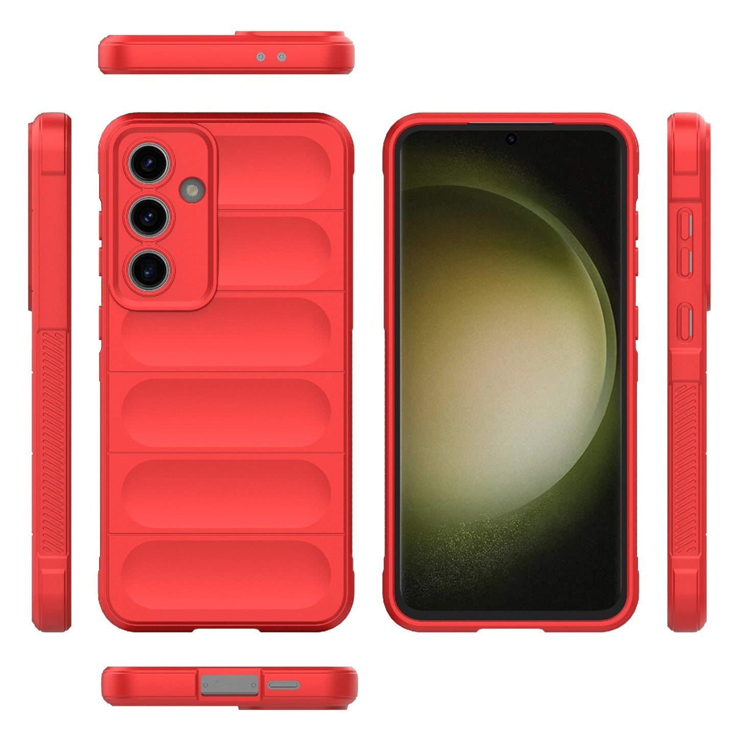 Samsung Galaxy S24 FE 5G Magic Shield TPU + Flannel Protective Phone Case Cover, Shockproof Scratch Resistant