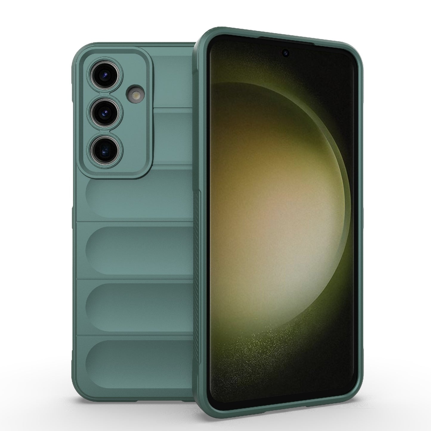 Samsung Galaxy S24 FE 5G Magic Shield TPU + Flannel Protective Phone Case Cover, Shockproof Scratch Resistant