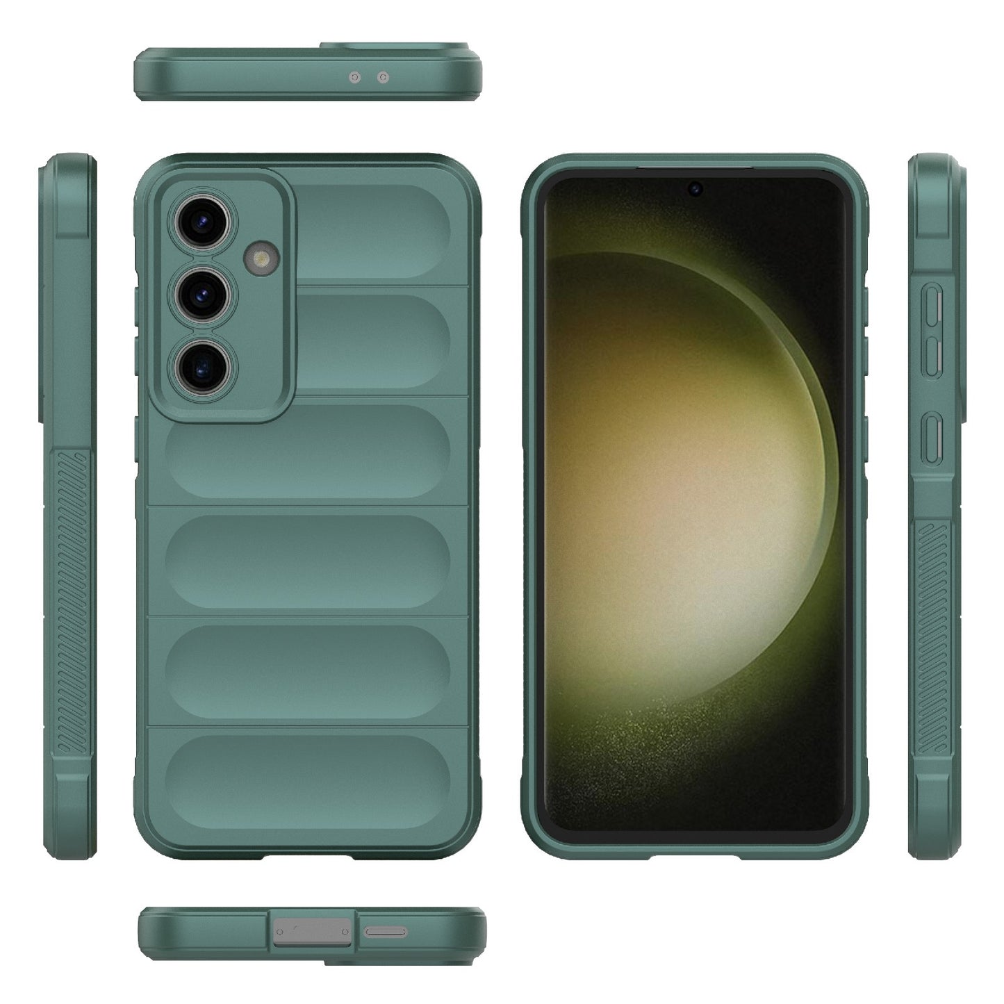 Samsung Galaxy S24 FE 5G Magic Shield TPU + Flannel Protective Phone Case Cover, Shockproof Scratch Resistant