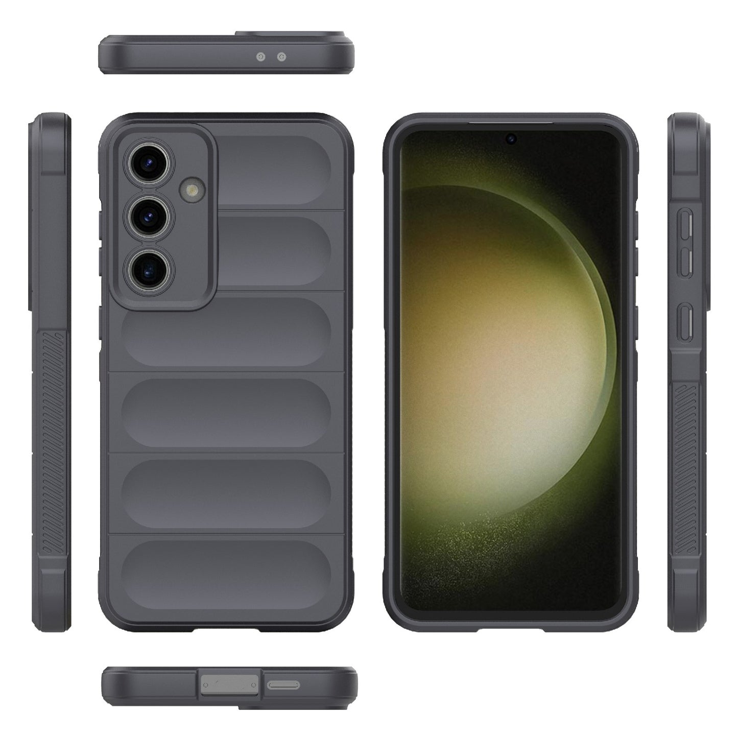 Samsung Galaxy S24 FE 5G Magic Shield TPU + Flannel Protective Phone Case Cover, Shockproof Scratch Resistant