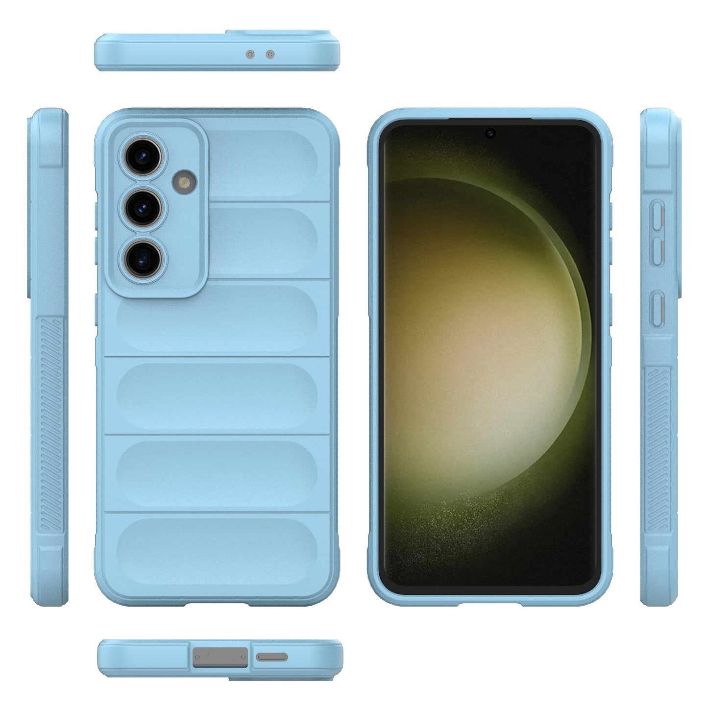 Samsung Galaxy S24 FE 5G Magic Shield TPU + Flannel Protective Phone Case Cover, Shockproof Scratch Resistant