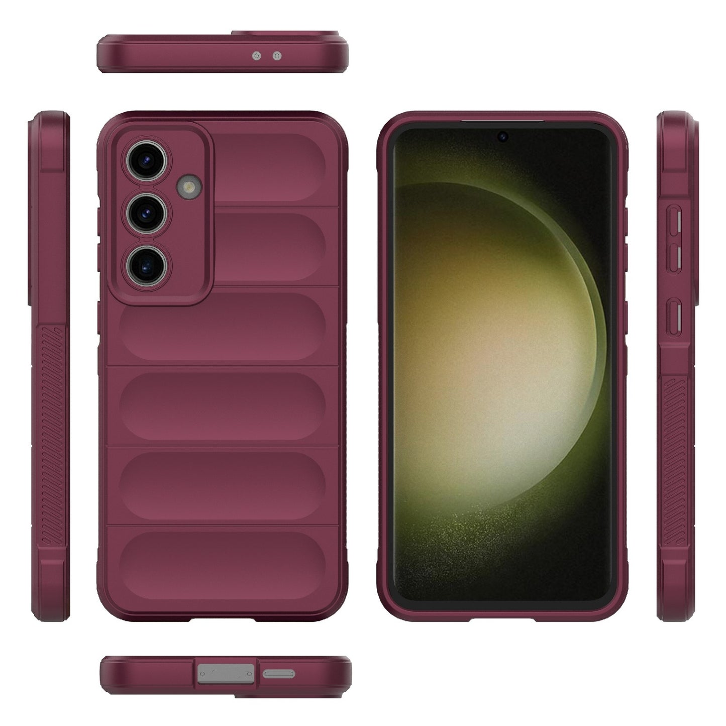 Samsung Galaxy S24 FE 5G Magic Shield TPU + Flannel Protective Phone Case Cover, Shockproof Scratch Resistant