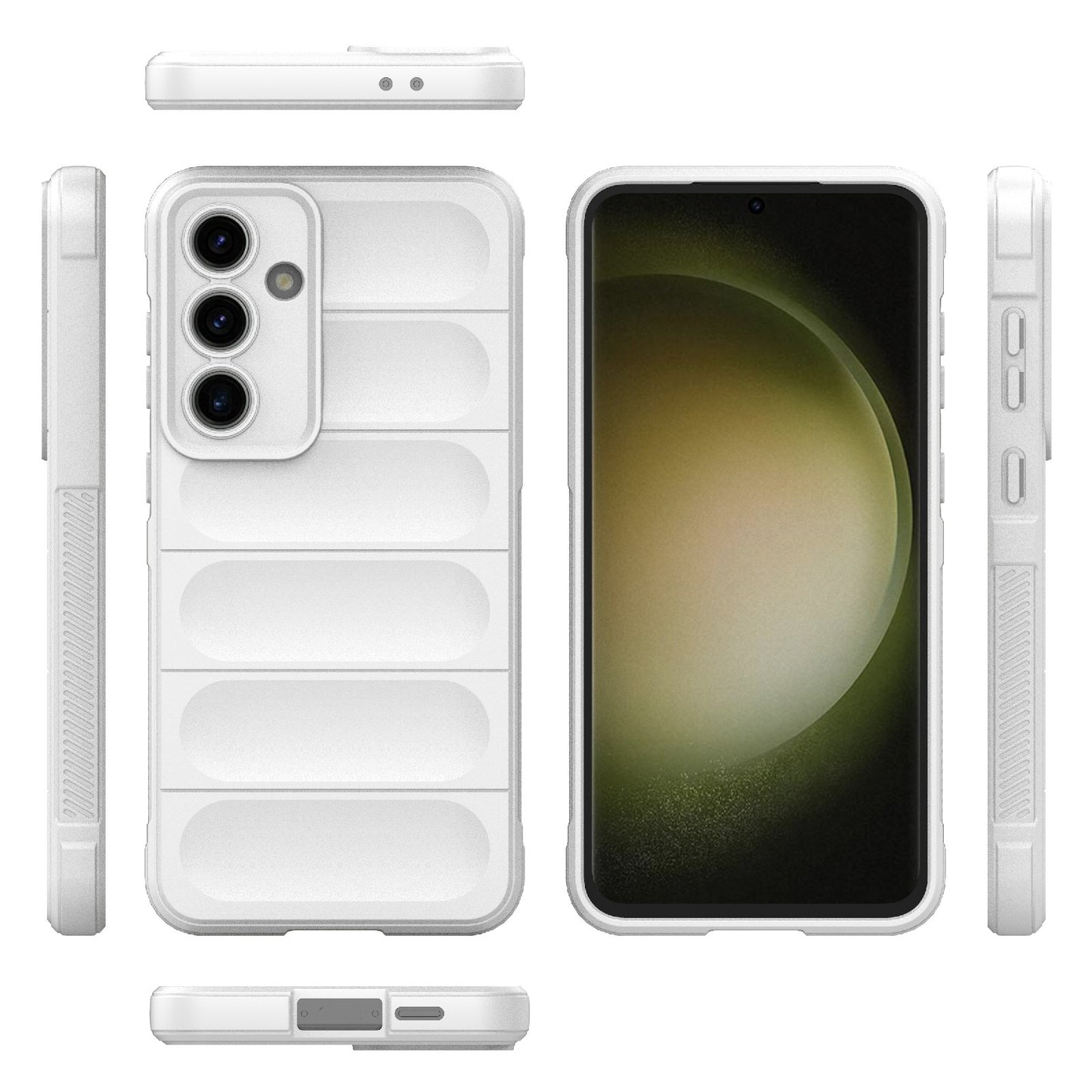 Samsung Galaxy S24 FE 5G Magic Shield TPU + Flannel Protective Phone Case Cover, Shockproof Scratch Resistant
