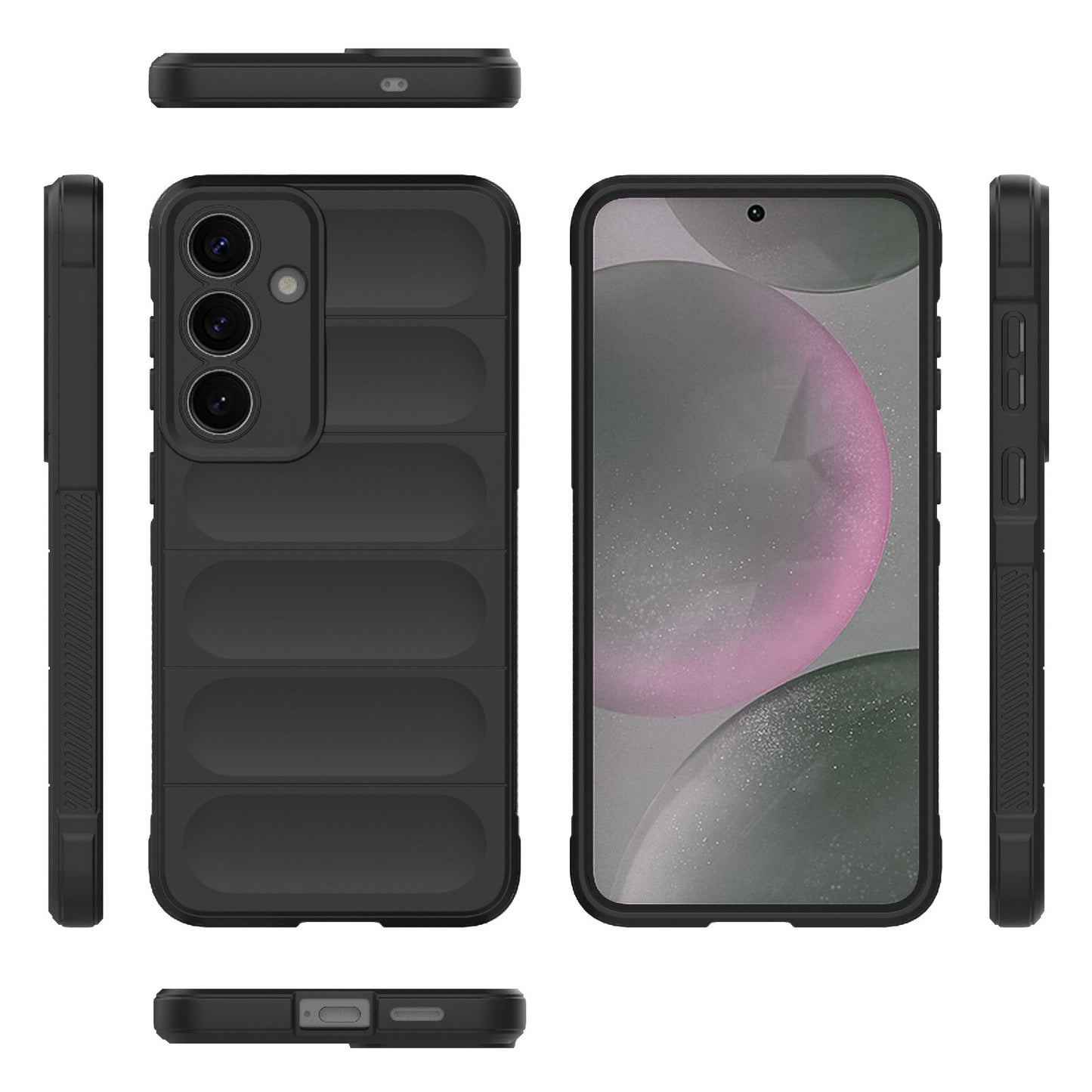 Samsung Galaxy S25+ 5G Magic Shield TPU + Flannel Protective Phone Case Cover, Shockproof Scratch Resistant