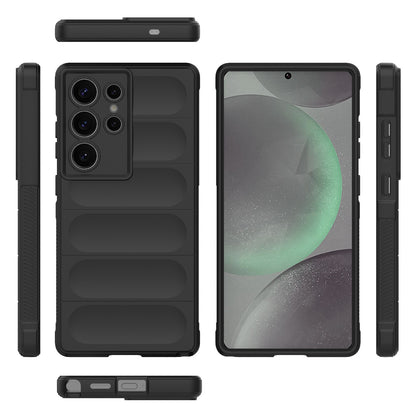 Samsung Galaxy S25 Ultra 5G Magic Shield TPU + Flannel Protective Phone Case Cover, Shockproof Scratch Resistant