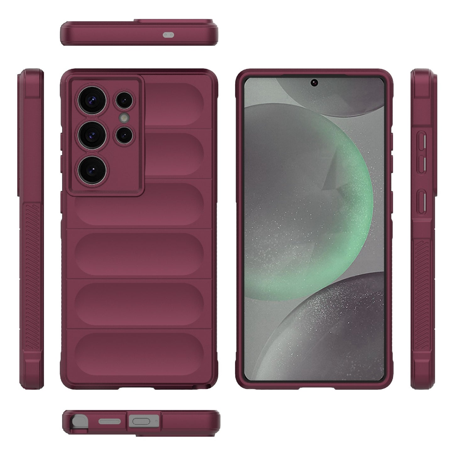 Samsung Galaxy S25 Ultra 5G Magic Shield TPU + Flannel Protective Phone Case Cover, Shockproof Scratch Resistant