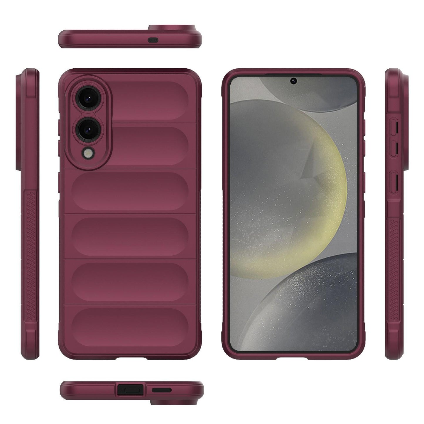 Samsung Galaxy S25 Edge 5G Magic Shield TPU + Flannel Protective Phone Case Cover, Shockproof Scratch Resistant