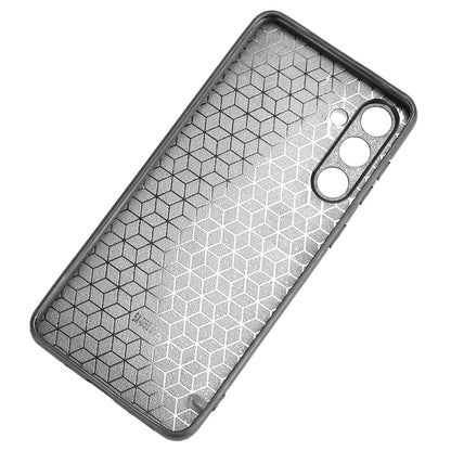 Samsung Galaxy F55 Cow Pattern Sewing Back Cover Phone Case - Premium PU Leather Texture PC + TPU Shockproof Protective Case, Scratch Resistant Slim Lightweight Anti-Fingerprint Full Coverage Mobile Cover