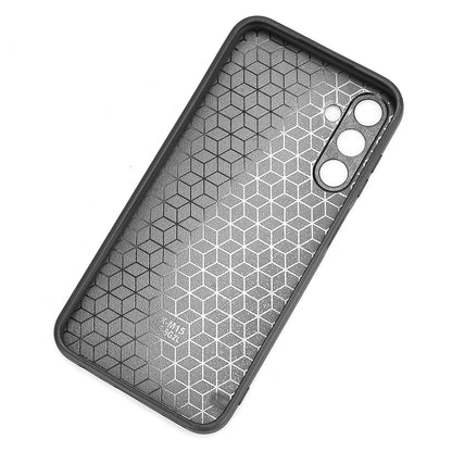 Samsung Galaxy F15 Cow Pattern Sewing Back Cover Phone Case - Premium PU Leather Texture PC + TPU Shockproof Protective Case, Scratch Resistant Slim Lightweight Anti-Fingerprint Full Coverage Mobile Cover