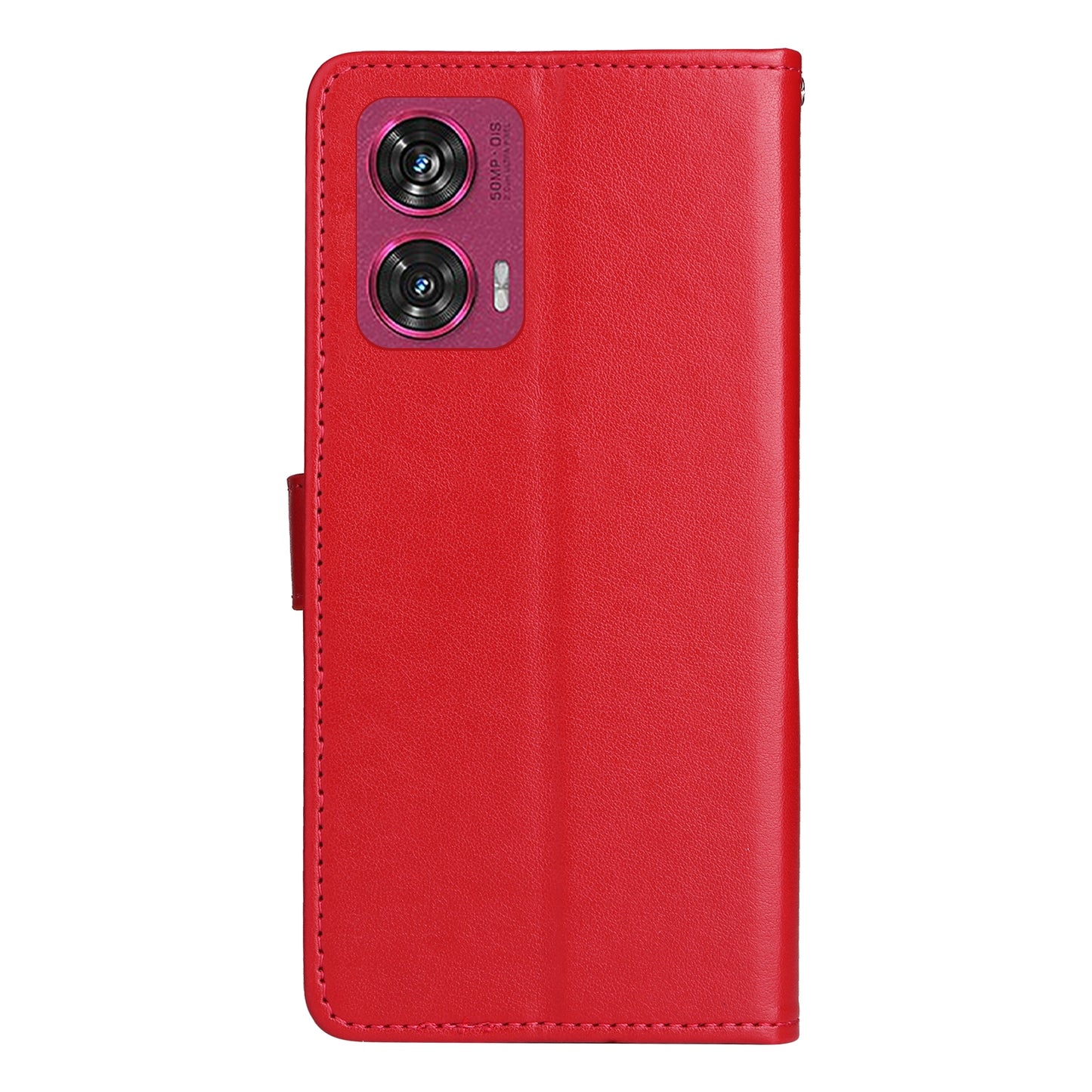 For Motorola Edge 50 Fusion Cat and Bee Embossed Flip Leather Phone Case Wallet Cover with Card Slots Cash Pocket Magnetic Stand Protective Shockproof TPU PU Leather Case with Wrist Strap