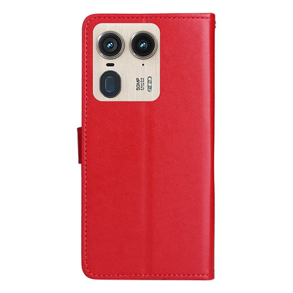 For Motorola Edge 50 Ultra Cat and Bee Embossed Flip Leather Phone Case Wallet Cover with Card Slots Cash Pocket Magnetic Stand Protective Shockproof TPU PU Leather Case with Wrist Strap
