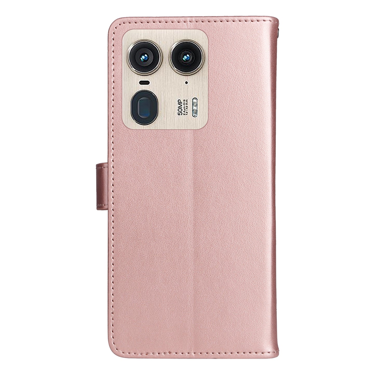 For Motorola Edge 50 Ultra Cat and Bee Embossed Flip Leather Phone Case Wallet Cover with Card Slots Cash Pocket Magnetic Stand Protective Shockproof TPU PU Leather Case with Wrist Strap
