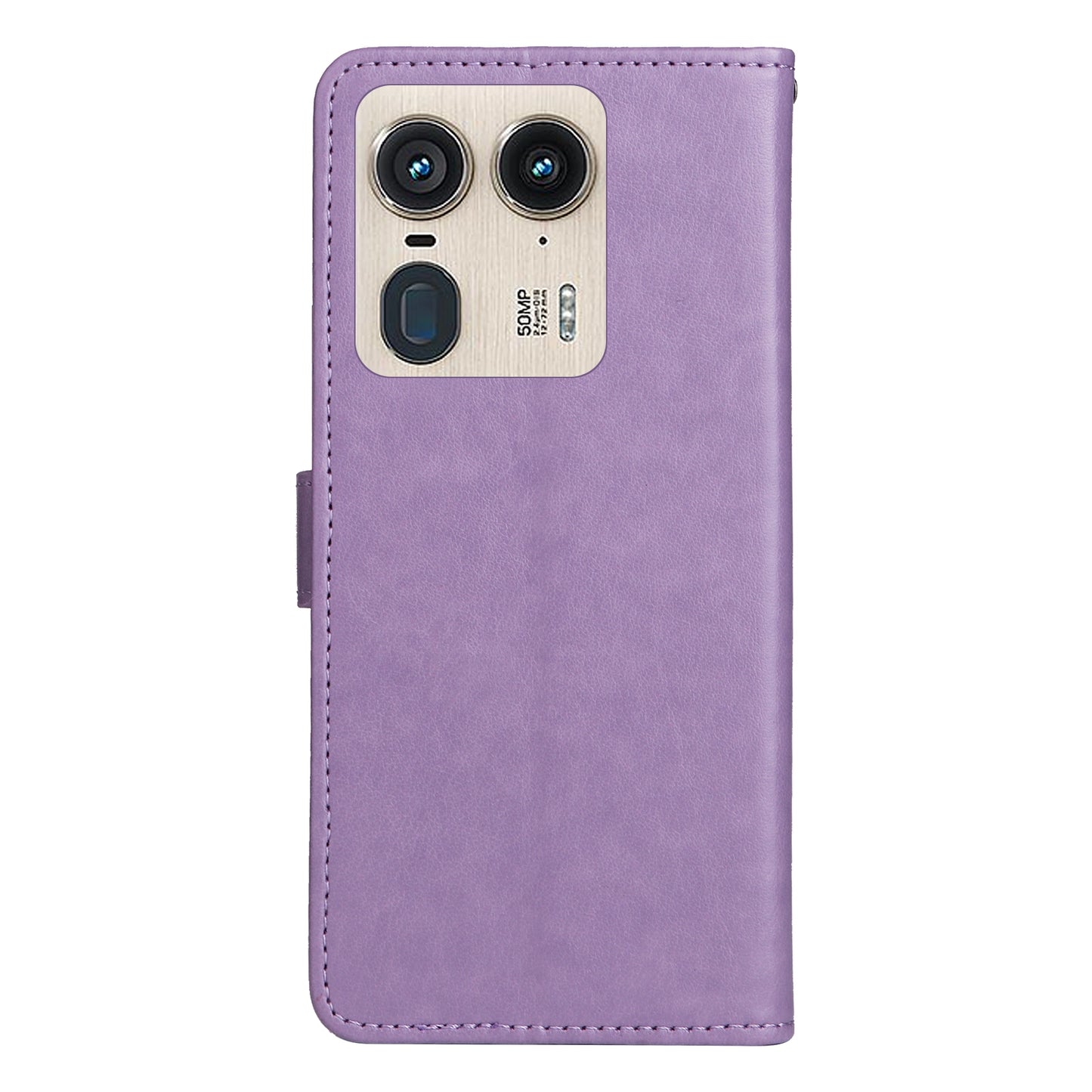 For Motorola Edge 50 Ultra Cat and Bee Embossed Flip Leather Phone Case Wallet Cover with Card Slots Cash Pocket Magnetic Stand Protective Shockproof TPU PU Leather Case with Wrist Strap