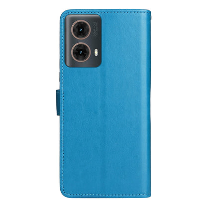 For Motorola Moto G85 Cat and Bee Embossed Flip Leather Phone Case Wallet Cover with Card Slots Cash Pocket Magnetic Stand Protective Shockproof TPU PU Leather Case with Wrist Strap