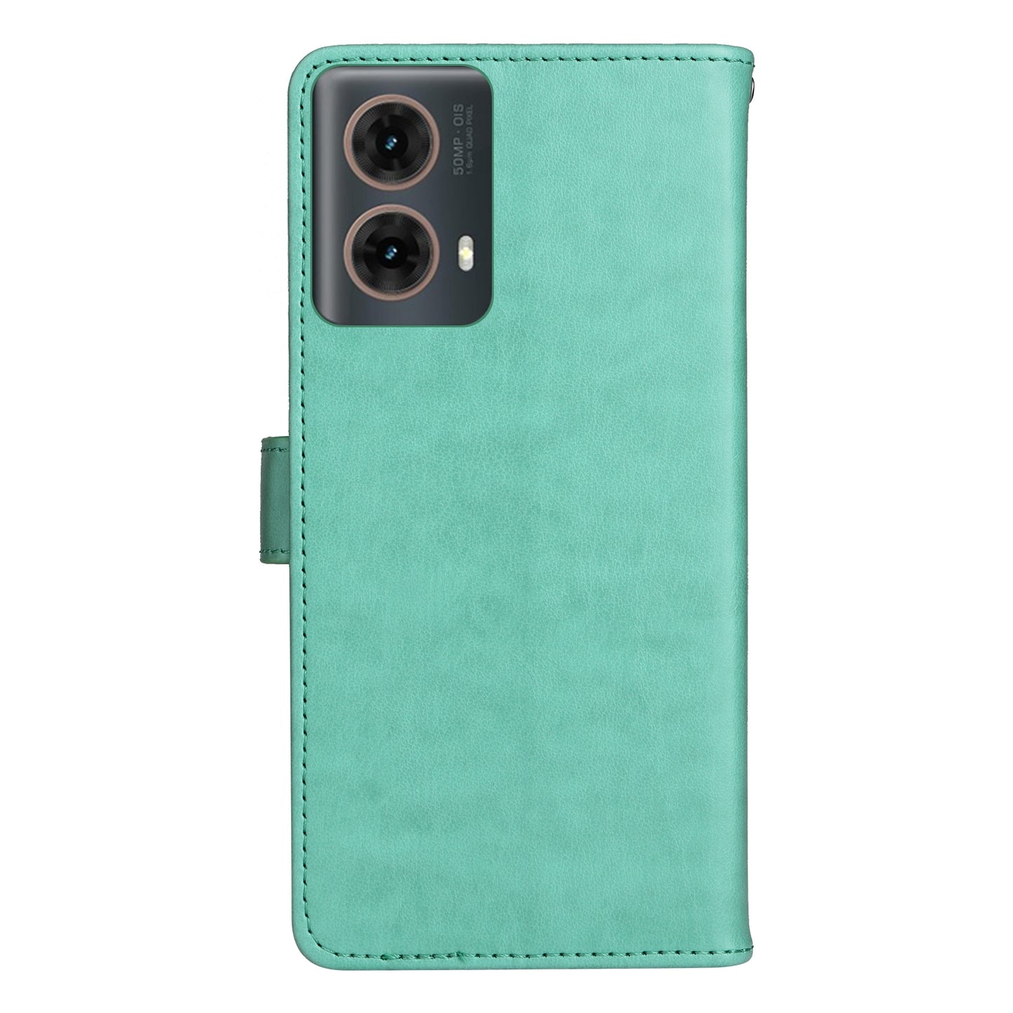 For Motorola Moto G85 Cat and Bee Embossed Flip Leather Phone Case Wallet Cover with Card Slots Cash Pocket Magnetic Stand Protective Shockproof TPU PU Leather Case with Wrist Strap