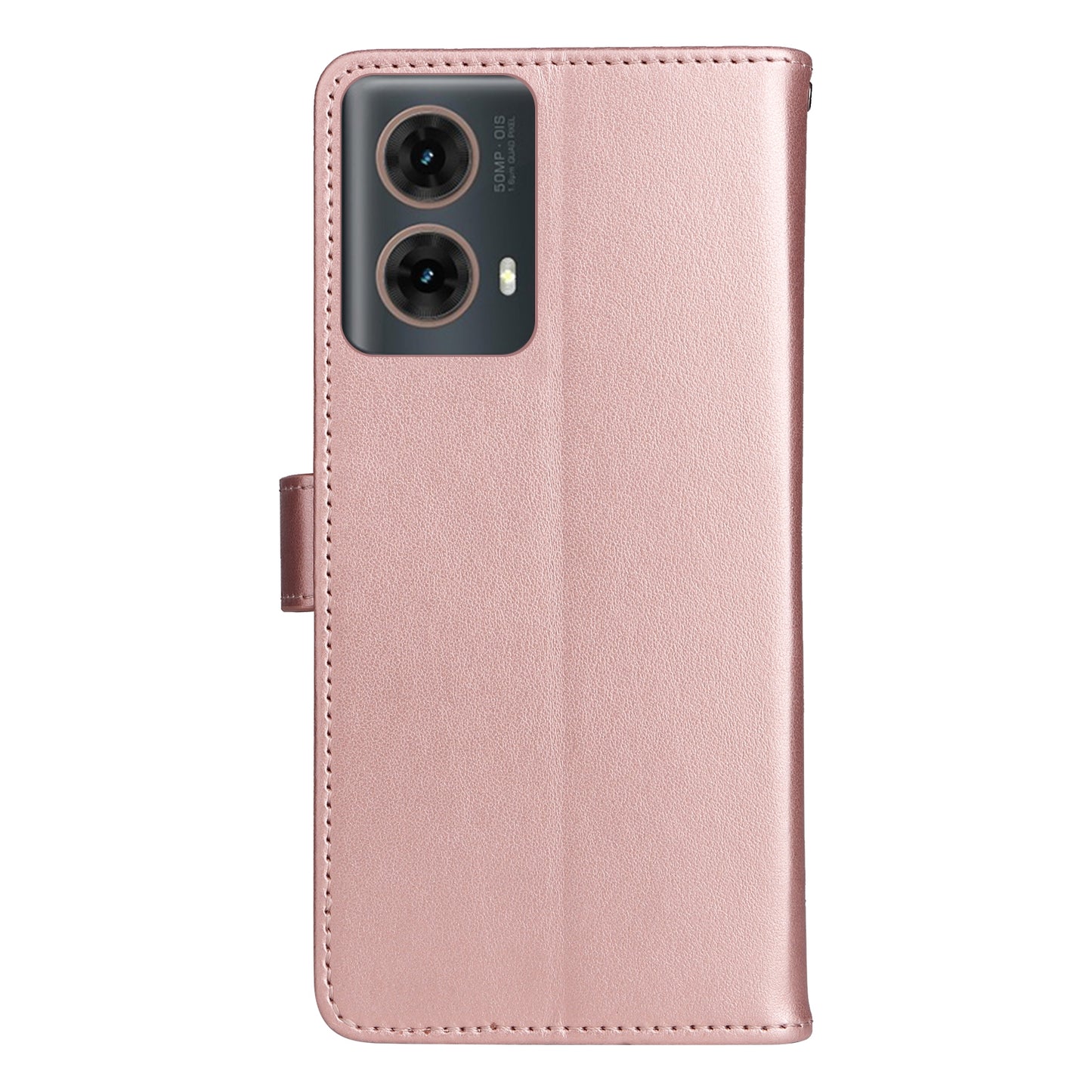 For Motorola Moto G85 Cat and Bee Embossed Flip Leather Phone Case Wallet Cover with Card Slots Cash Pocket Magnetic Stand Protective Shockproof TPU PU Leather Case with Wrist Strap