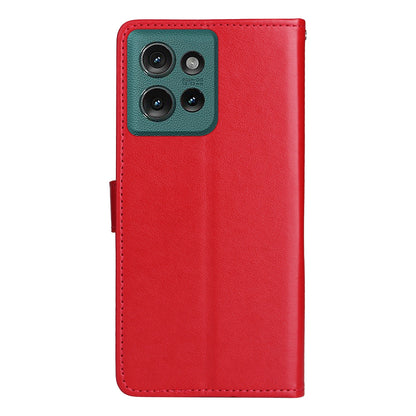 For Motorola Edge 50 5G Cat and Bee Embossed Flip Leather Phone Case Wallet Cover with Card Slots Cash Pocket Magnetic Stand Protective Shockproof TPU PU Leather Case with Wrist Strap