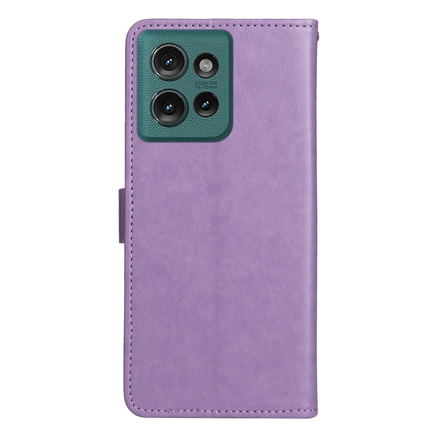 For Motorola Edge 50 5G Cat and Bee Embossed Flip Leather Phone Case Wallet Cover with Card Slots Cash Pocket Magnetic Stand Protective Shockproof TPU PU Leather Case with Wrist Strap