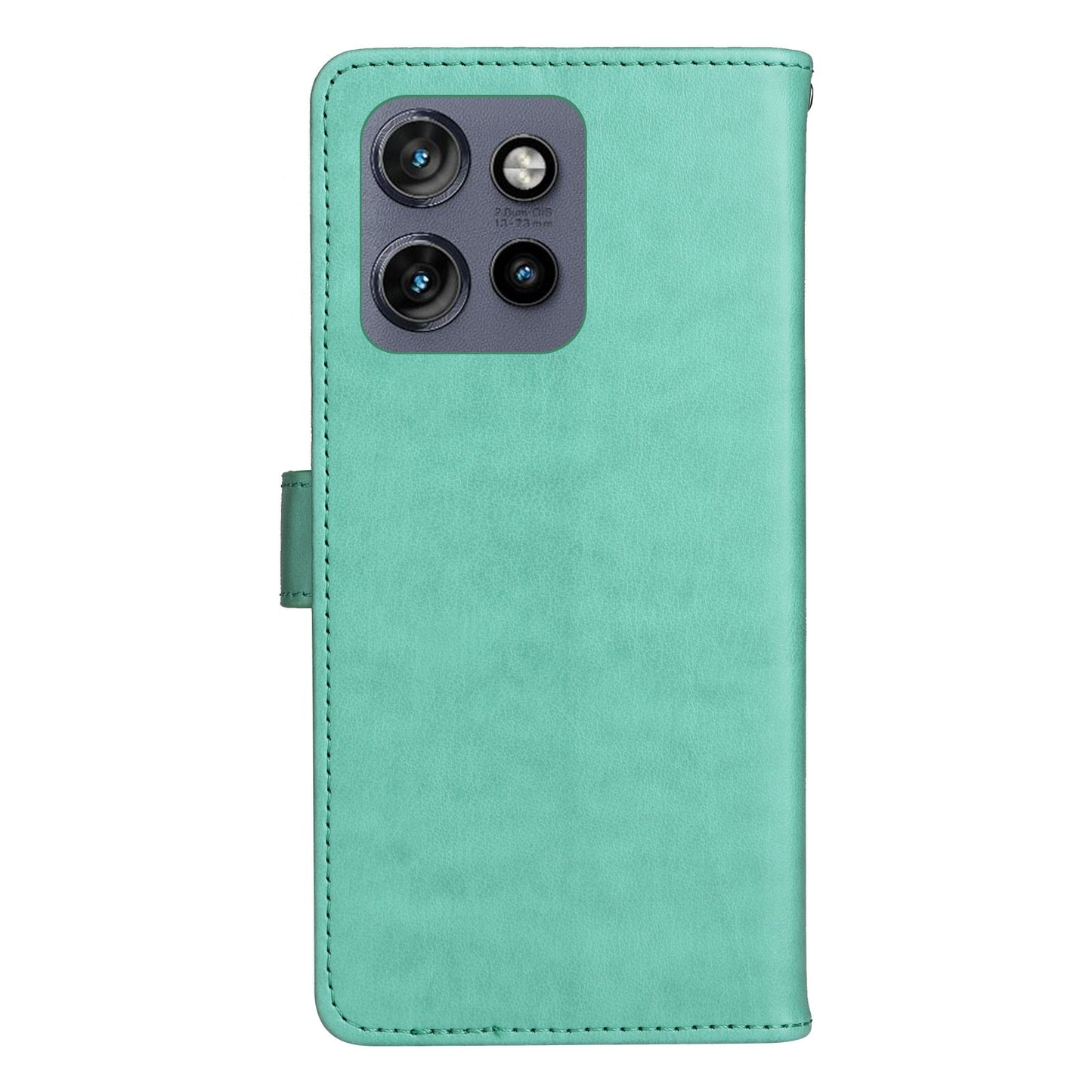 For Motorola Edge 50 Neo Cat and Bee Embossed Flip Leather Phone Case Wallet Cover with Card Slots Cash Pocket Magnetic Stand Protective Shockproof TPU PU Leather Case with Wrist Strap