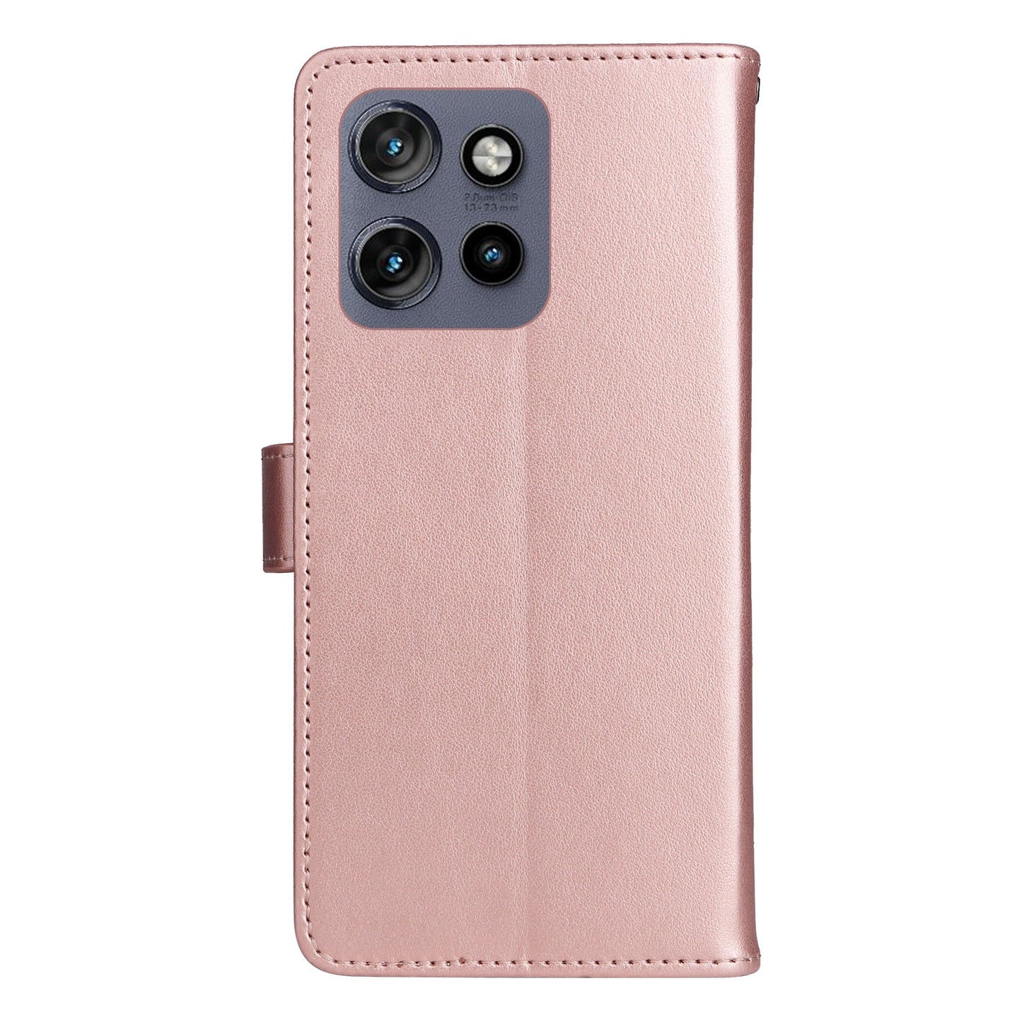 For Motorola Edge 50 Neo Cat and Bee Embossed Flip Leather Phone Case Wallet Cover with Card Slots Cash Pocket Magnetic Stand Protective Shockproof TPU PU Leather Case with Wrist Strap