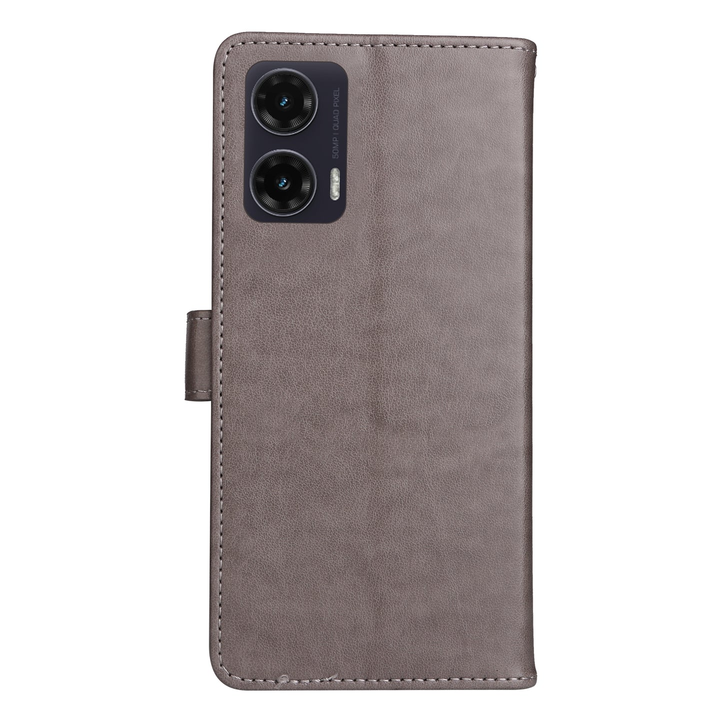 For Motorola Moto G35 Cat and Bee Embossed Flip Leather Phone Case Wallet Cover with Card Slots Cash Pocket Magnetic Stand Protective Shockproof TPU PU Leather Case with Wrist Strap