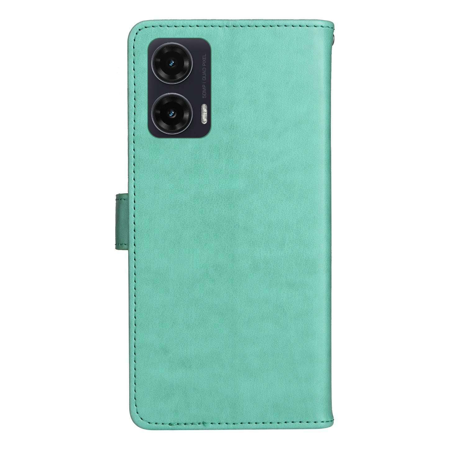 For Motorola Moto G35 Cat and Bee Embossed Flip Leather Phone Case Wallet Cover with Card Slots Cash Pocket Magnetic Stand Protective Shockproof TPU PU Leather Case with Wrist Strap