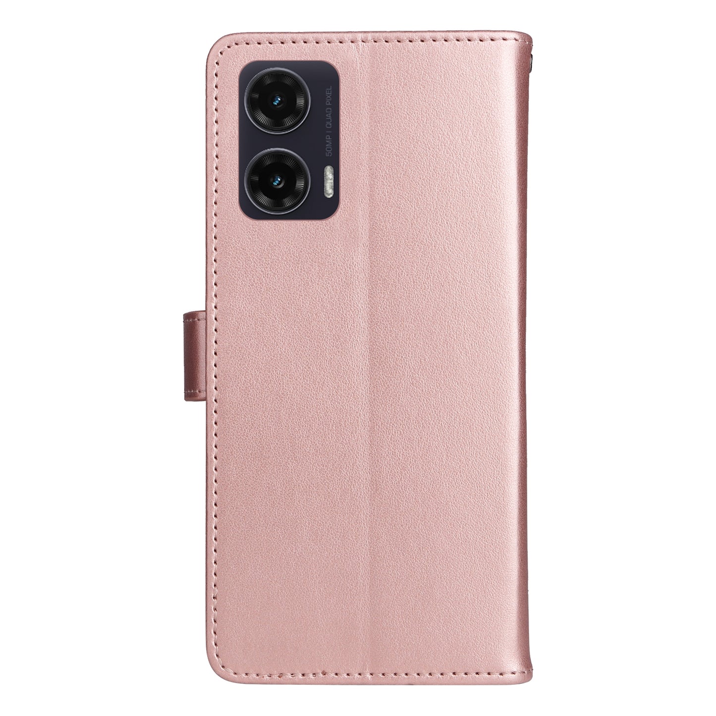 For Motorola Moto G35 Cat and Bee Embossed Flip Leather Phone Case Wallet Cover with Card Slots Cash Pocket Magnetic Stand Protective Shockproof TPU PU Leather Case with Wrist Strap