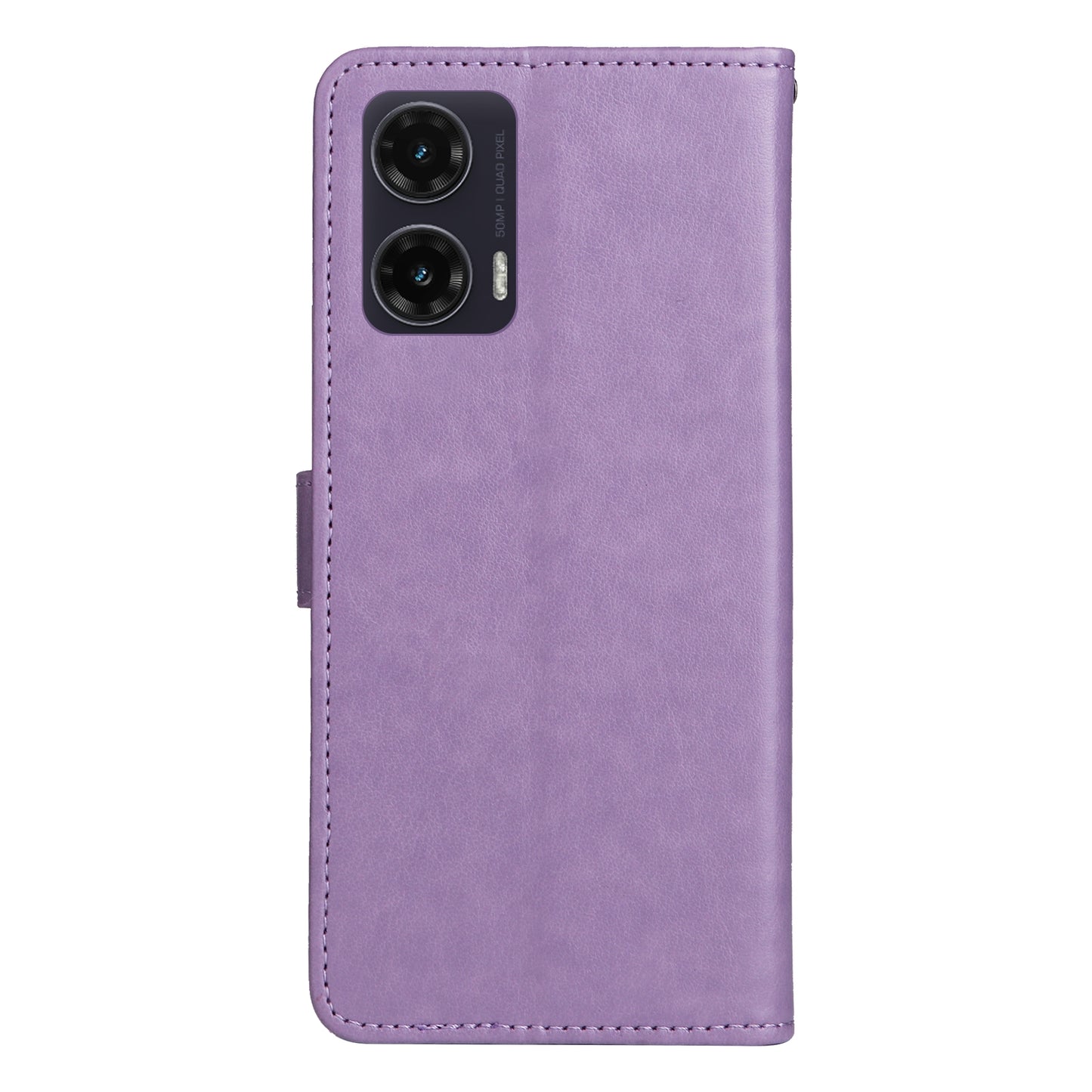 For Motorola Moto G35 Cat and Bee Embossed Flip Leather Phone Case Wallet Cover with Card Slots Cash Pocket Magnetic Stand Protective Shockproof TPU PU Leather Case with Wrist Strap