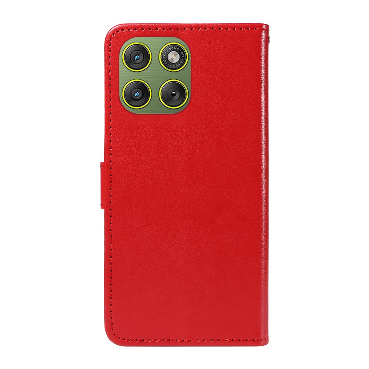 For Motorola Edge 70 5G Cat and Bee Embossed Flip Leather Phone Case Wallet Cover with Card Slots Cash Pocket Magnetic Stand Protective Shockproof TPU PU Leather Case with Wrist Strap