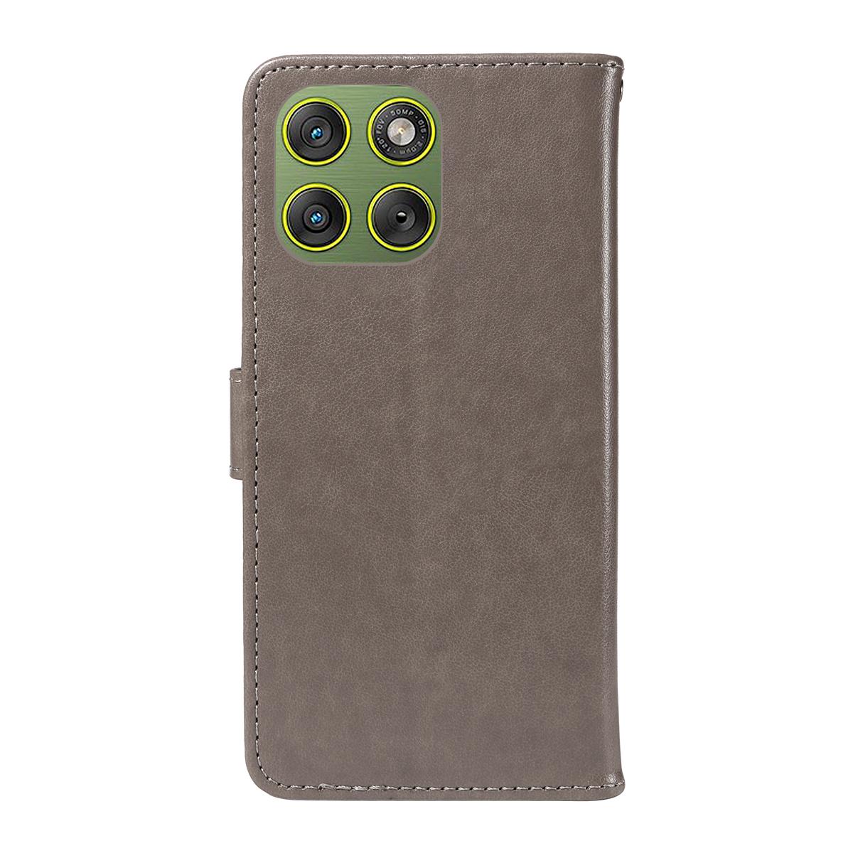 For Motorola Edge 70 5G Cat and Bee Embossed Flip Leather Phone Case Wallet Cover with Card Slots Cash Pocket Magnetic Stand Protective Shockproof TPU PU Leather Case with Wrist Strap