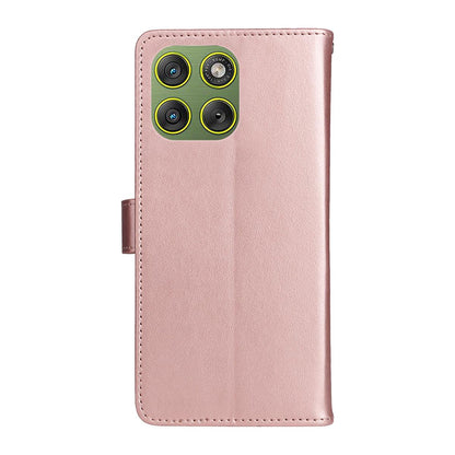 For Motorola Edge 70 5G Cat and Bee Embossed Flip Leather Phone Case Wallet Cover with Card Slots Cash Pocket Magnetic Stand Protective Shockproof TPU PU Leather Case with Wrist Strap