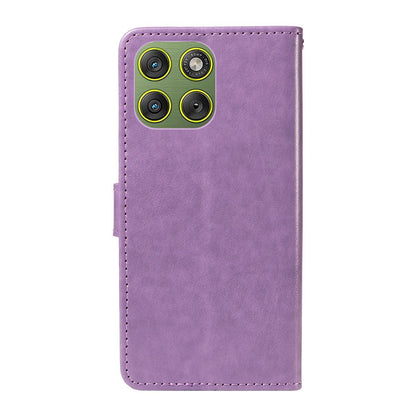 For Motorola Edge 70 5G Cat and Bee Embossed Flip Leather Phone Case Wallet Cover with Card Slots Cash Pocket Magnetic Stand Protective Shockproof TPU PU Leather Case with Wrist Strap