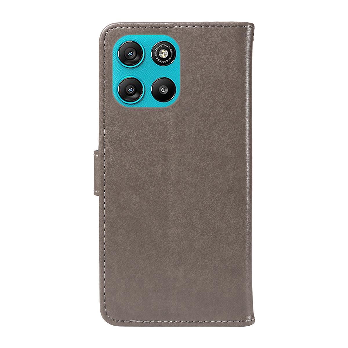 For Motorola Moto G67 Power 5G Cat and Bee Embossed Flip Leather Phone Case Wallet Cover with Card Slots Cash Pocket Magnetic Stand Protective Shockproof TPU PU Leather Case with Wrist Strap