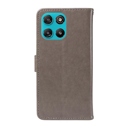 For Motorola Moto G67 Power 5G Cat and Bee Embossed Flip Leather Phone Case Wallet Cover with Card Slots Cash Pocket Magnetic Stand Protective Shockproof TPU PU Leather Case with Wrist Strap