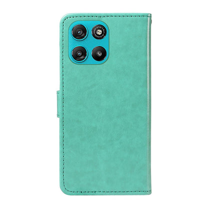 For Motorola Moto G67 Power 5G Cat and Bee Embossed Flip Leather Phone Case Wallet Cover with Card Slots Cash Pocket Magnetic Stand Protective Shockproof TPU PU Leather Case with Wrist Strap