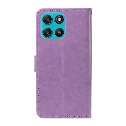 For Motorola Moto G67 Power 5G Cat and Bee Embossed Flip Leather Phone Case Wallet Cover with Card Slots Cash Pocket Magnetic Stand Protective Shockproof TPU PU Leather Case with Wrist Strap