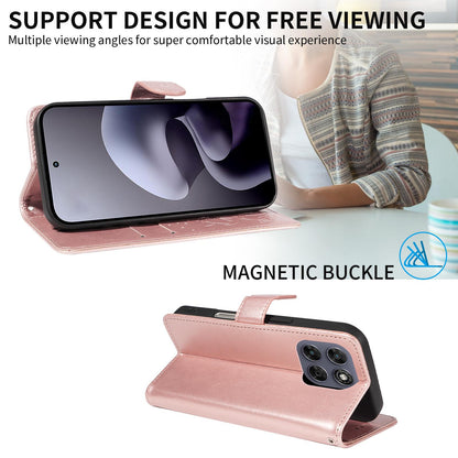 For Motorola Moto G77 5G Cat and Bee Embossed Flip Leather Phone Case Wallet Cover with Card Slots Cash Pocket Magnetic Stand Protective Shockproof TPU PU Leather Case with Wrist Strap
