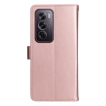 For OPPO Reno12 Pro 5G Cat and Bee Embossed Flip Leather Phone Case Wallet Cover with Card Slots Cash Pocket Magnetic Stand Protective Shockproof TPU PU Leather Case with Wrist Strap
