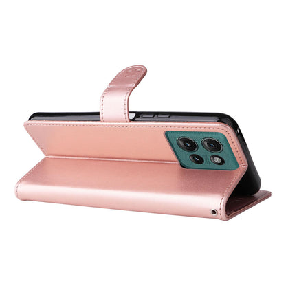 For OPPO A40 4G Cat and Bee Embossed Flip Leather Phone Case Wallet Cover with Card Slots Cash Pocket Magnetic Stand Protective Shockproof TPU PU Leather Case with Wrist Strap