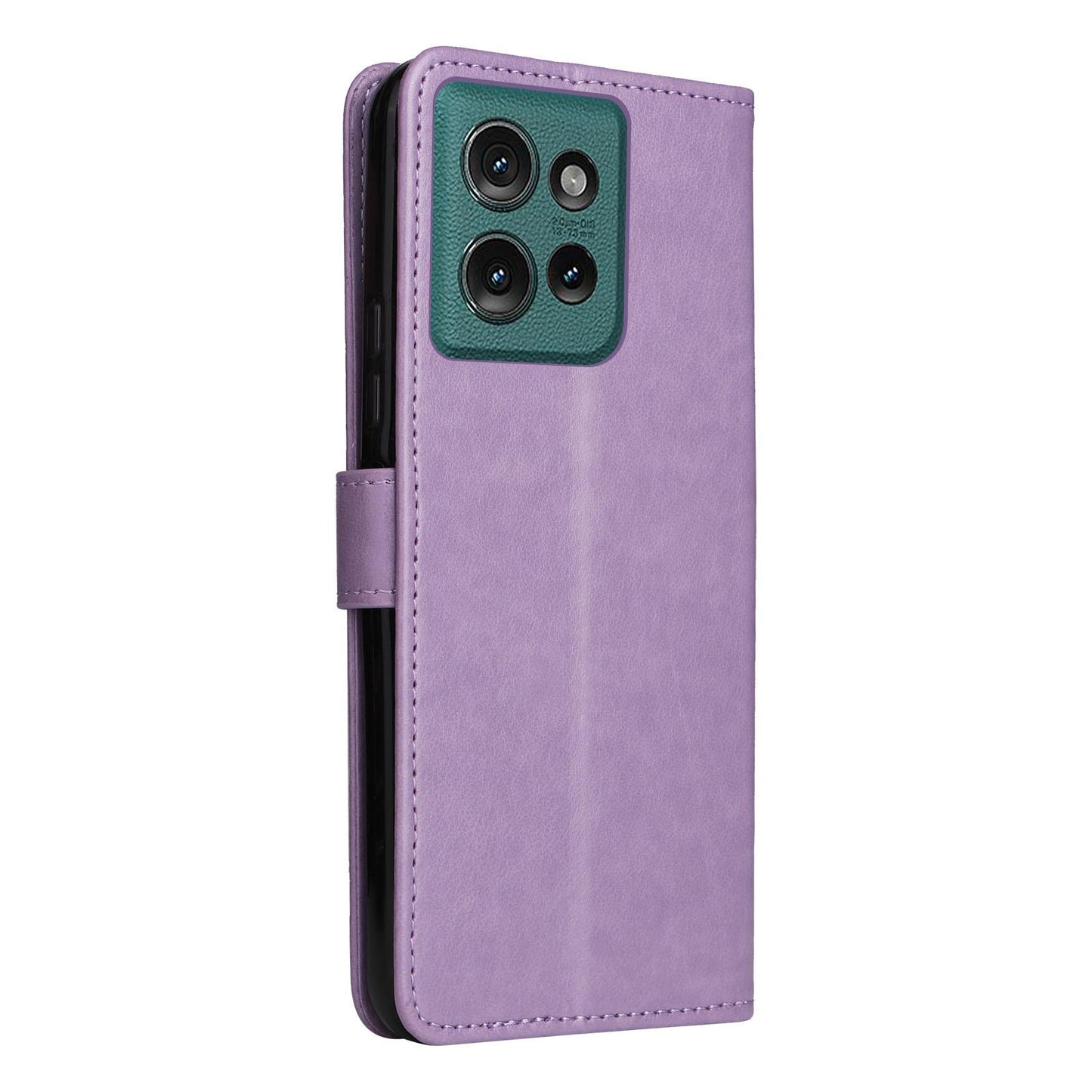 For OPPO A40 4G Cat and Bee Embossed Flip Leather Phone Case Wallet Cover with Card Slots Cash Pocket Magnetic Stand Protective Shockproof TPU PU Leather Case with Wrist Strap
