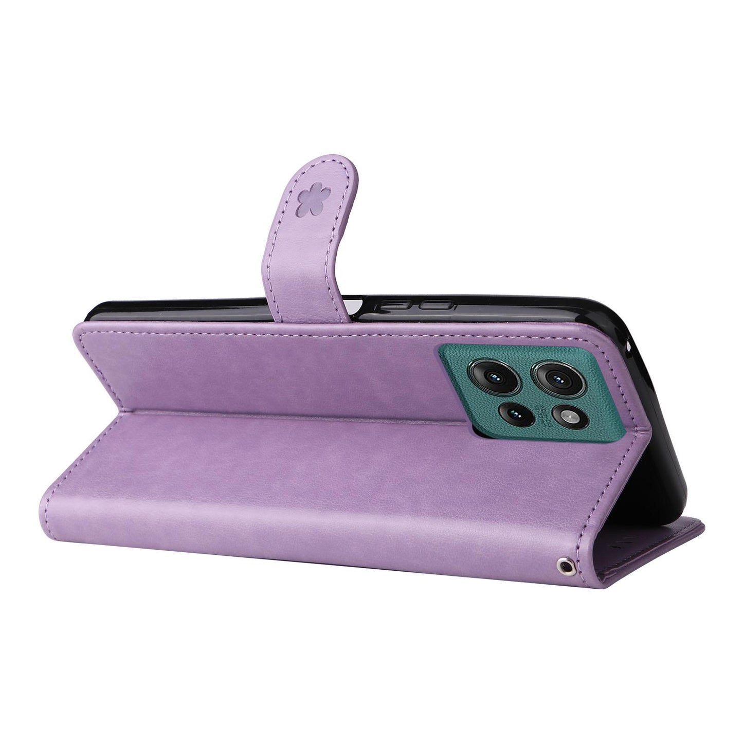 For OPPO A60 5G Cat and Bee Embossed Flip Leather Phone Case Wallet Cover with Card Slots Cash Pocket Magnetic Stand Protective Shockproof TPU PU Leather Case with Wrist Strap