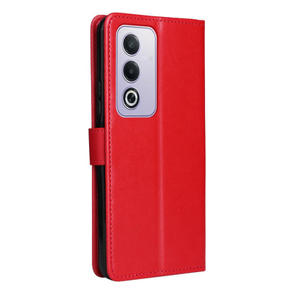 For OPPO K12X 5G Cat and Bee Embossed Flip Leather Phone Case Wallet Cover with Card Slots Cash Pocket Magnetic Stand Protective Shockproof TPU PU Leather Case with Wrist Strap